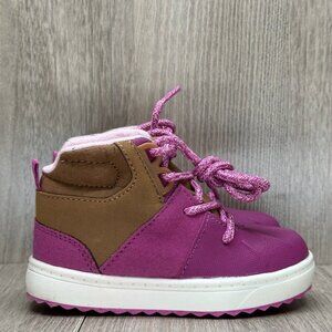 OshKosh B'Gosh Boots Toddler Girls Sz 6M Berry Pink Brown Lace Up Shoes Wistman